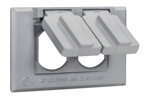 Southwire 1-Gang Horizontal Duplex WP Cover Wht