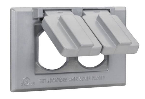 Southwire 1-Gang Horizontal Duplex Wp Cover Gry WCH1DUP