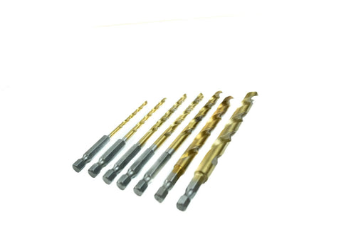 Tundra Tools 7 Piece Titanium Hex Drill Set