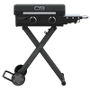 Charbroil® 22 Performance Series™ Folding Cart 2 Burner Portable Propane Gas Griddle Black
