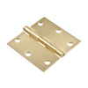 Hillman Square Corner Door Hinge Satin Brass (3-1/2) 3 Pack