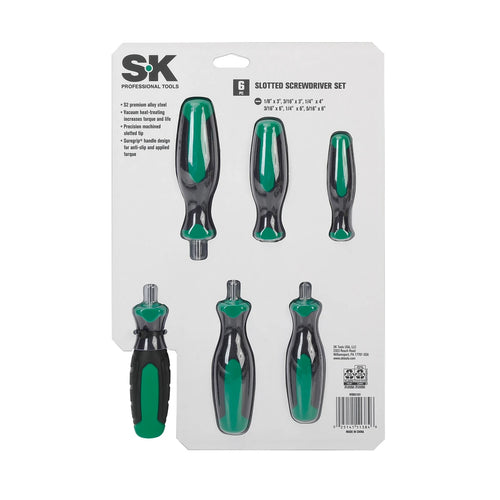 SK SK01331 6 Piece Slotted Screwdriver Set