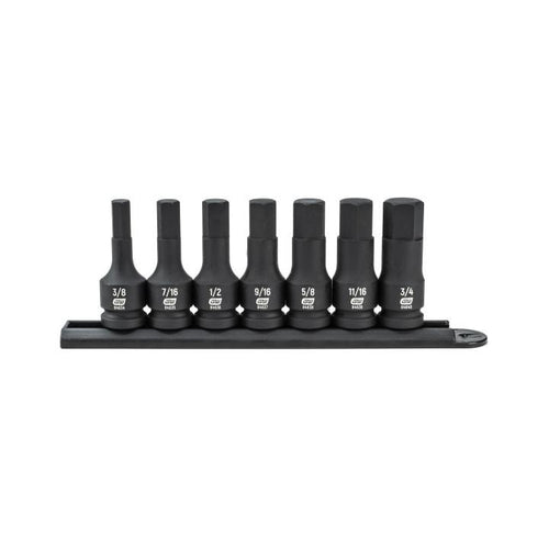 GearWrench 7 Piece 1/2 Drive Hex Bit Impact SAE Socket Set