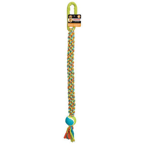 Boss Pet Chomper Tug dog toy with Ballistic Nylon Handle Dog Toy