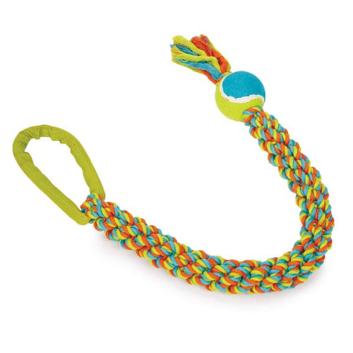 Boss Pet Chomper Tug dog toy with Ballistic Nylon Handle Dog Toy