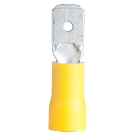 Disconnect, Male, Yellow, Insulated Barrel, Vinyl, 16-Pk.
