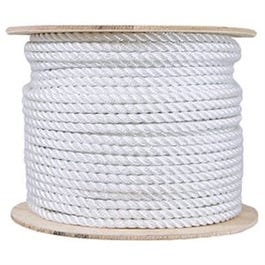 Nylon Rope, Twisted, White, 1/4-In. x 600-Ft.