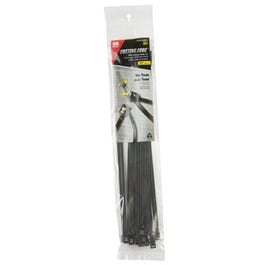 Cable Ties, Self-Cutting, Black, 11-In., 20-Pk.