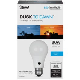 LED Intellibulb Light Bulb, Dusk to Dawn, Daylight, 9.5-Watts