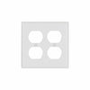 Eaton Cooper Wiring Standard Size Duplex Receptacle Wallplate, White