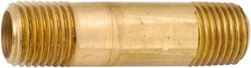 MSC Direct ANDERSON METALS  2-1/2″ Long, 1/4″ Pipe Threaded Brass Pipe Nipple