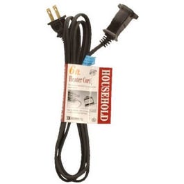 6-Ft. 16/2 HPN, Black Heater & Appliance Cord