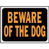 Beware of Dog Sign, Plastic, 9 x 12-In.