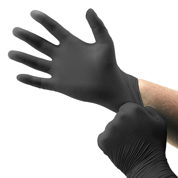 Boss XL Black Nitrile 4 Mil Disposable Gloves (100-Pack) B21051-XL