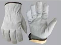 Boss Gloves Insulated Split Cowhide Leather Driver, Medium, Gray
