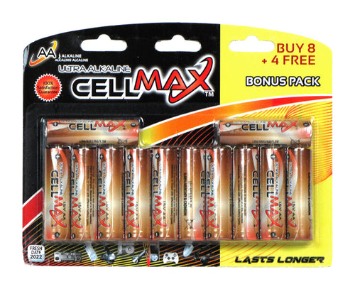 CellMax AA Ultra Alkaline - 12 piece blister pack