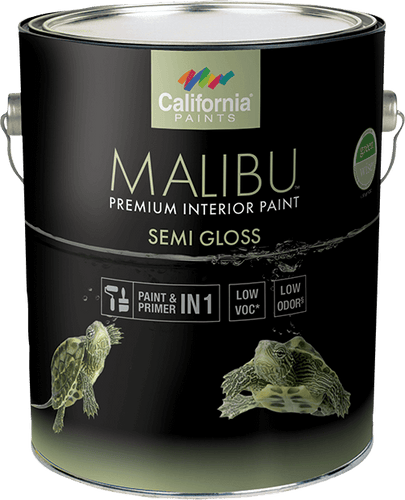 California Products Malibu Premium Interior Paint Semi Gloss - Pastel Base 1 qt.