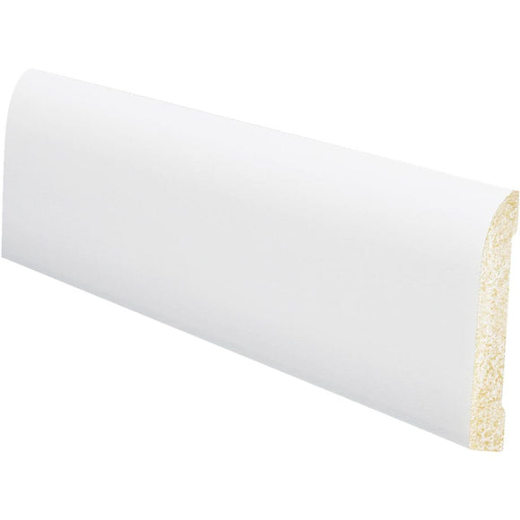 Inteplast Building Products 7/16 In. W. x 3-3/16 In. H. x 8 Ft. L. Crystal White Polystyrene Ranch Base Molding