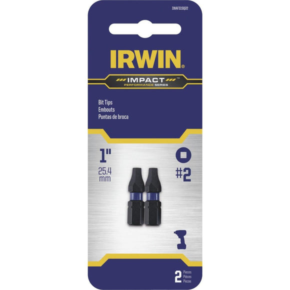 Irwin Square Recess #2 1 In. Impact Screwdriver Bit (2-Pack)