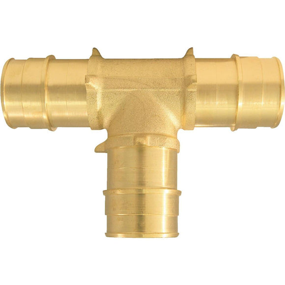 Conbraco 1 In. x 1 In. x 1 In. Barb Brass PEX Tee, Type A