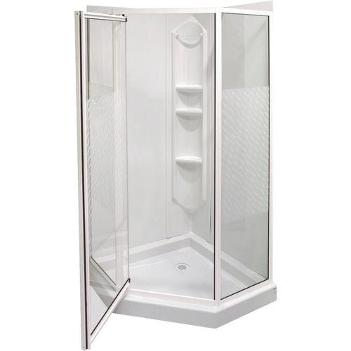 Maax 74 In. H. x 38 In. D. x 38 In. L. White Polystyrene Shower Stall