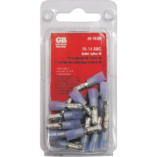 Gardner Bender 16 to 14 AWG Male Fully-Insulated Bullet Connector (20-Pack)