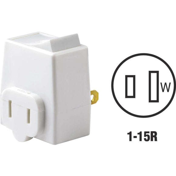 Leviton White 13A Plug-In Switch Adapter