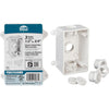 Bell Single Gang 1/2 In.,3/4 In. 3-Outlet White PVC Weatherproof Outdoor Outlet Box