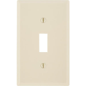 Leviton 1-Gang Plastic Toggle Switch Wall Plate, Ivory