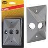 Bell 3-Outlet Rectangular Zinc Gray Cluster Weatherproof Outdoor Box Cover, Carded