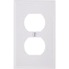 Leviton 1-Gang Smooth Plastic Outlet Wall Plate, White