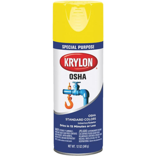 Krylon OSHA 12 Oz. Gloss Spray Paint, Safety Yellow