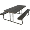 Lifetime 6 Ft. Brown Folding Picnic Table with Benches