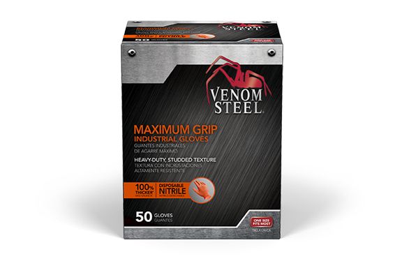 Venom Steel Maximum Grip Industrial Gloves One Size Orange