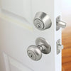Design House Cambridge 2-Way Latch Entry Door Knob in Satin Nickel