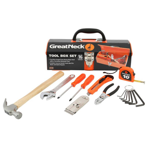 GreatNeck CTB9 Tool Box Set 16 Piece (16 Piece)