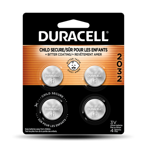 Duracell CR 2032 Lithium Coin Battery with Bitter Coating