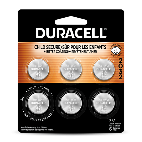 Duracell CR 2032 Lithium Coin Battery with Bitter Coating