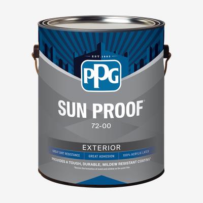 PPG Paint SUN PROOF® Exterior Latex (Gallon/3.78 L (01), Ready Mix White, Satin (76-45XI))