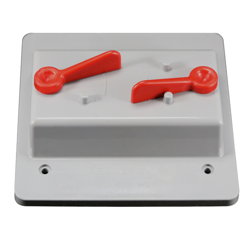 Cantex 2-Gang Weatherproof Toggle Switch Cover