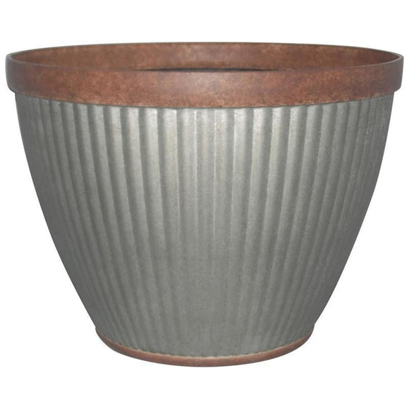 PLEATED ROUND-RUSTIC PLANTER (20 INCH)